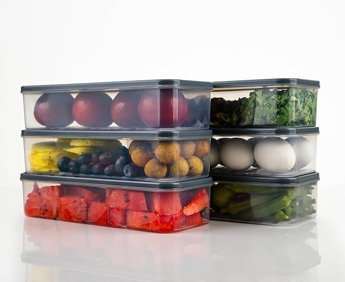 Plastic Fridge Storage Boxes (1200ml)