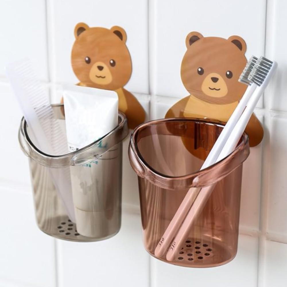 Teddy Toothbrush Holder (2pcs)