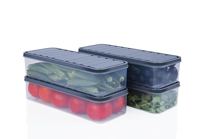 Plastic Fridge Storage Boxes (1200ml)