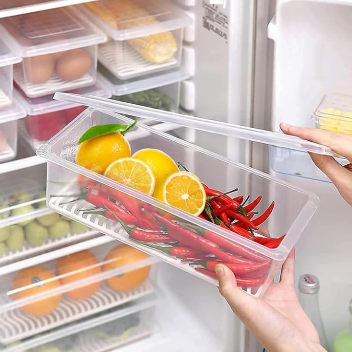 Plastic Fridge Storage Boxes (1500ml)