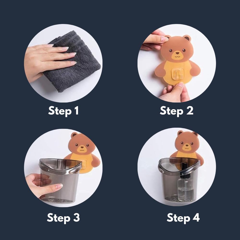 Teddy Toothbrush Holder (2pcs)