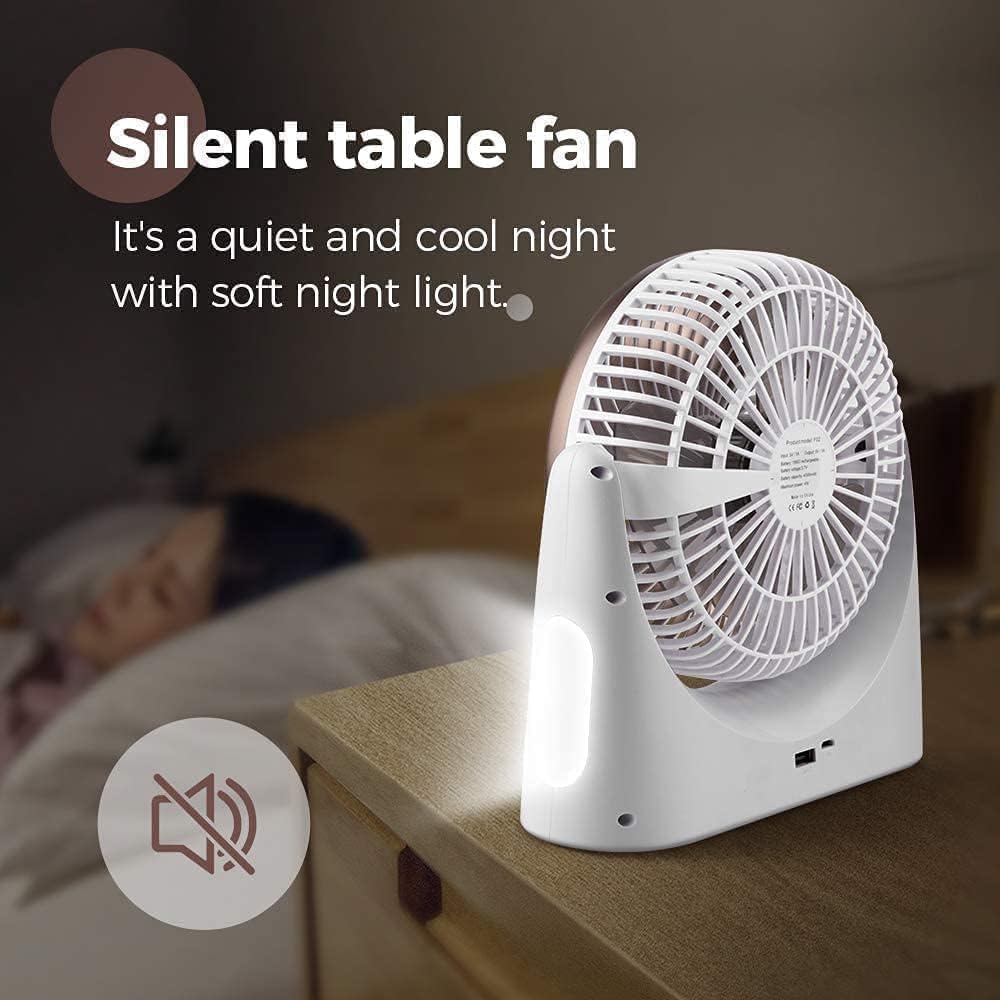 Portable Non-Swing Table Fan Rechargeable