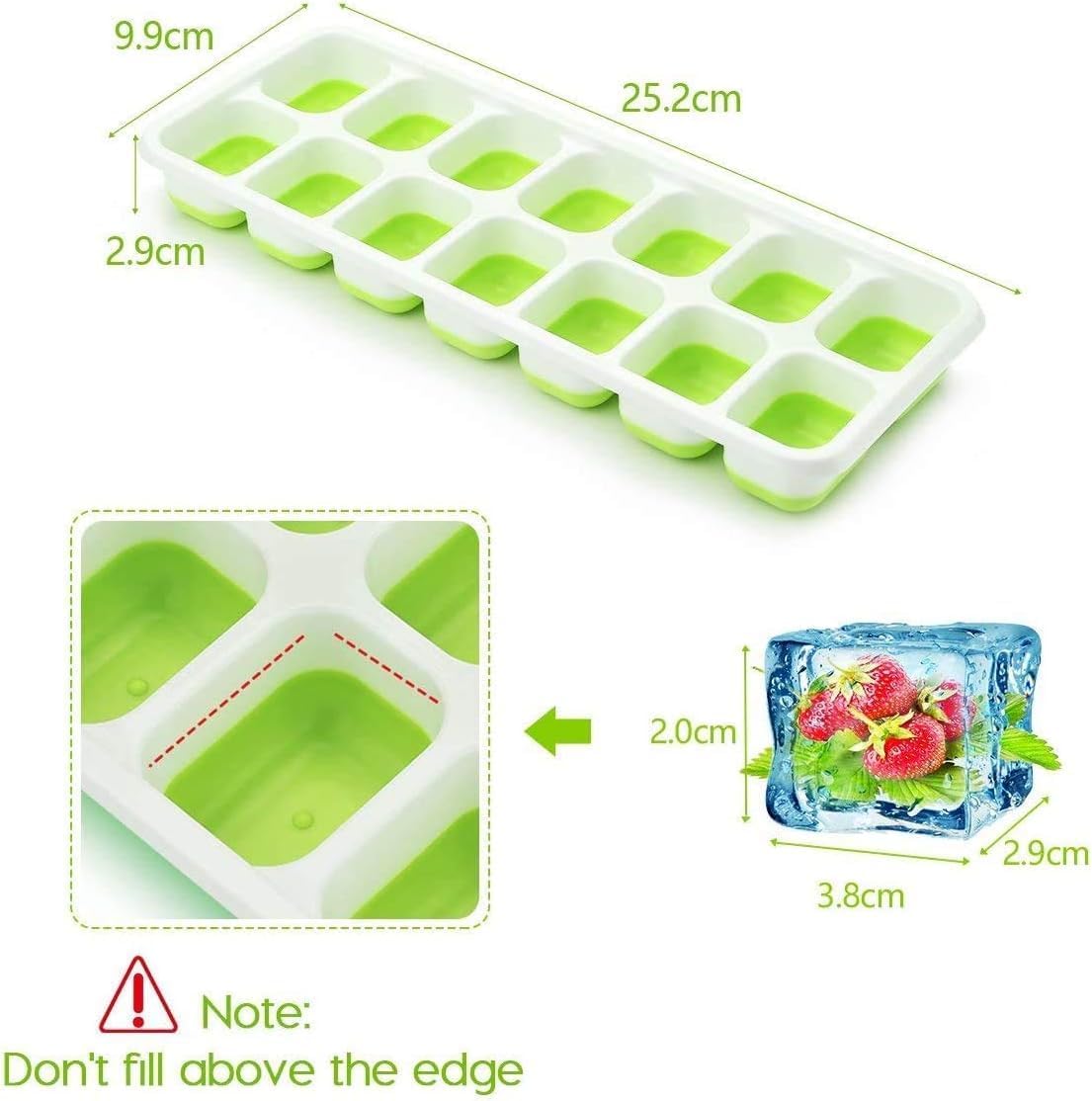 2 Pcs Pop Up Ice Cube Trays