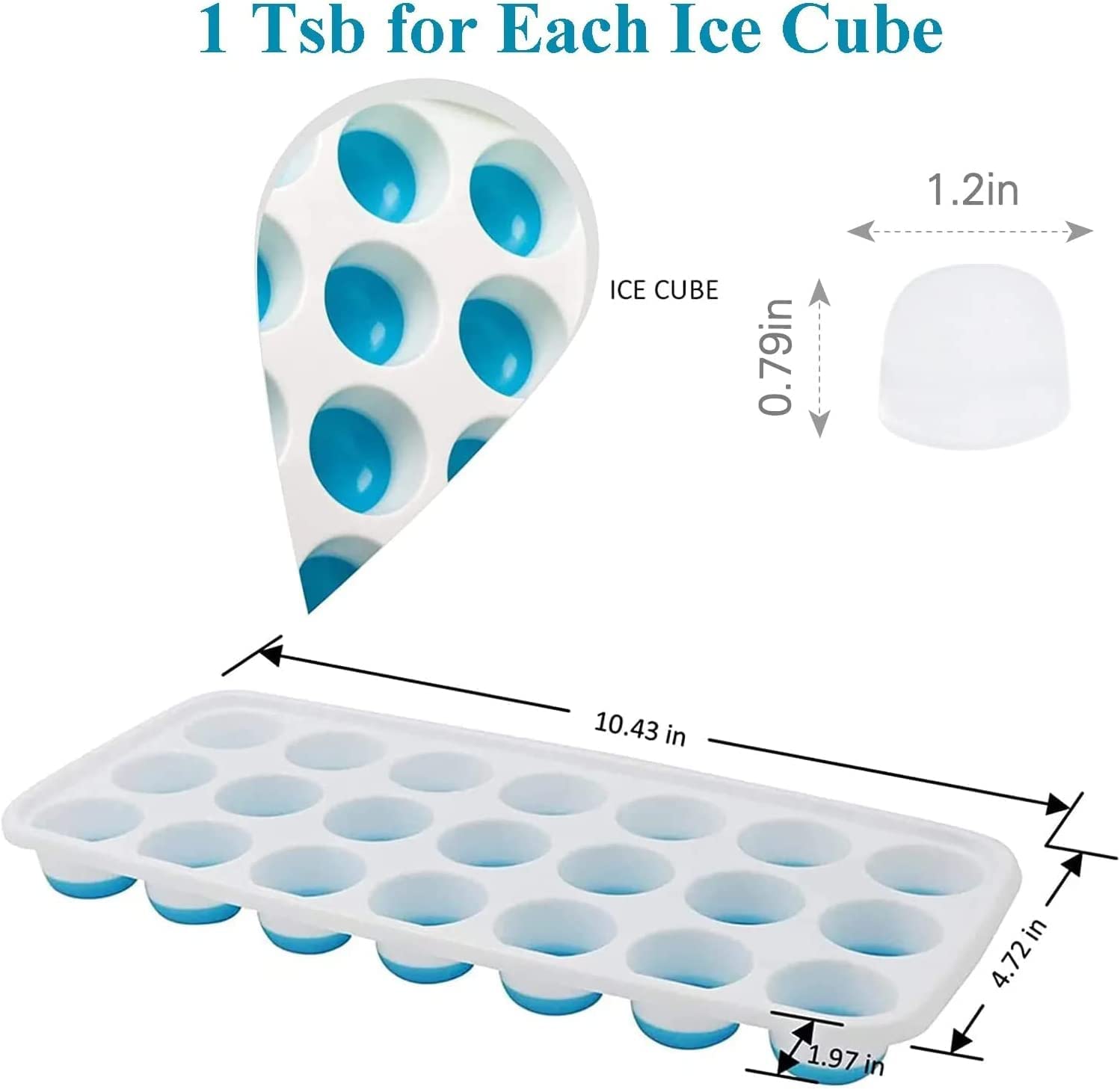2 Pcs Pop Up Ice Cube Trays