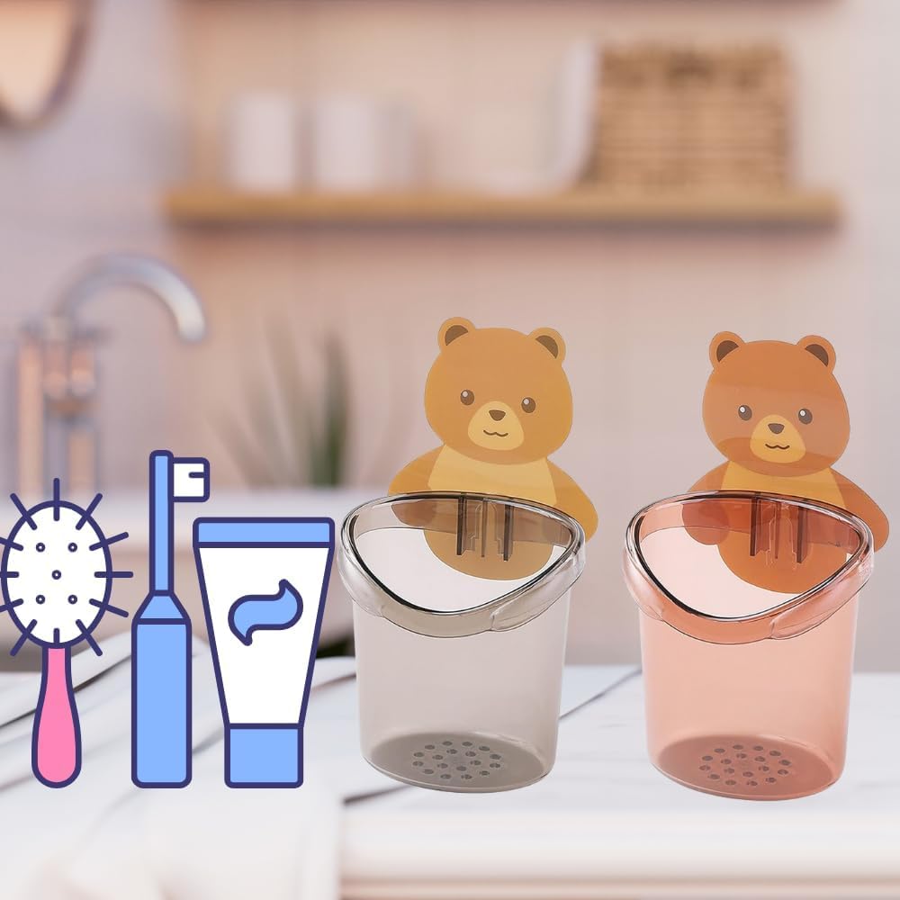 Teddy Toothbrush Holder (2pcs)