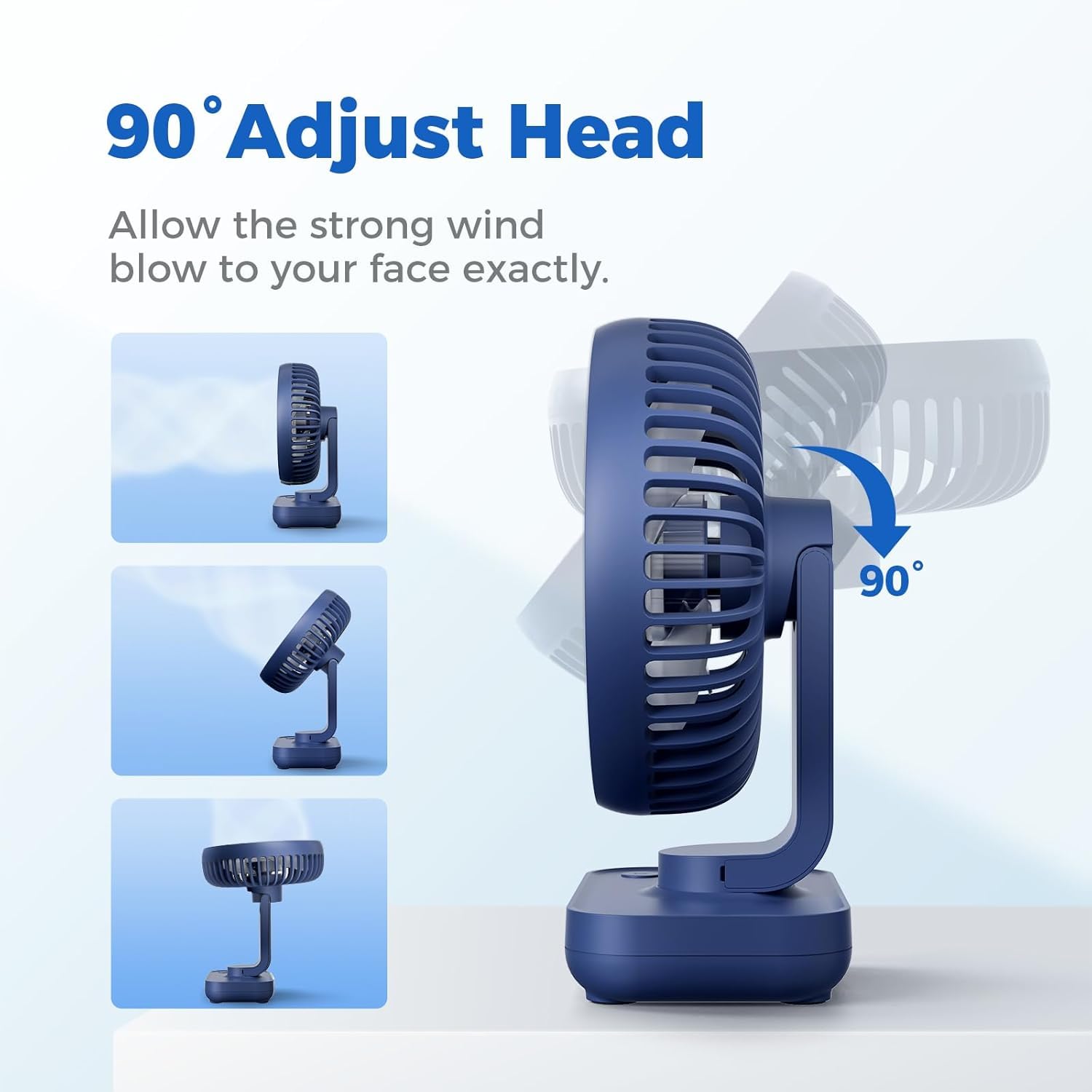 Portable Non-Swing Table Fan Rechargeable