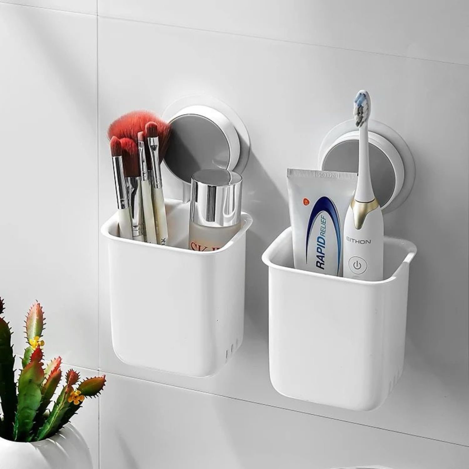 Wall Mounted Toothbrush Holder (2pcs)