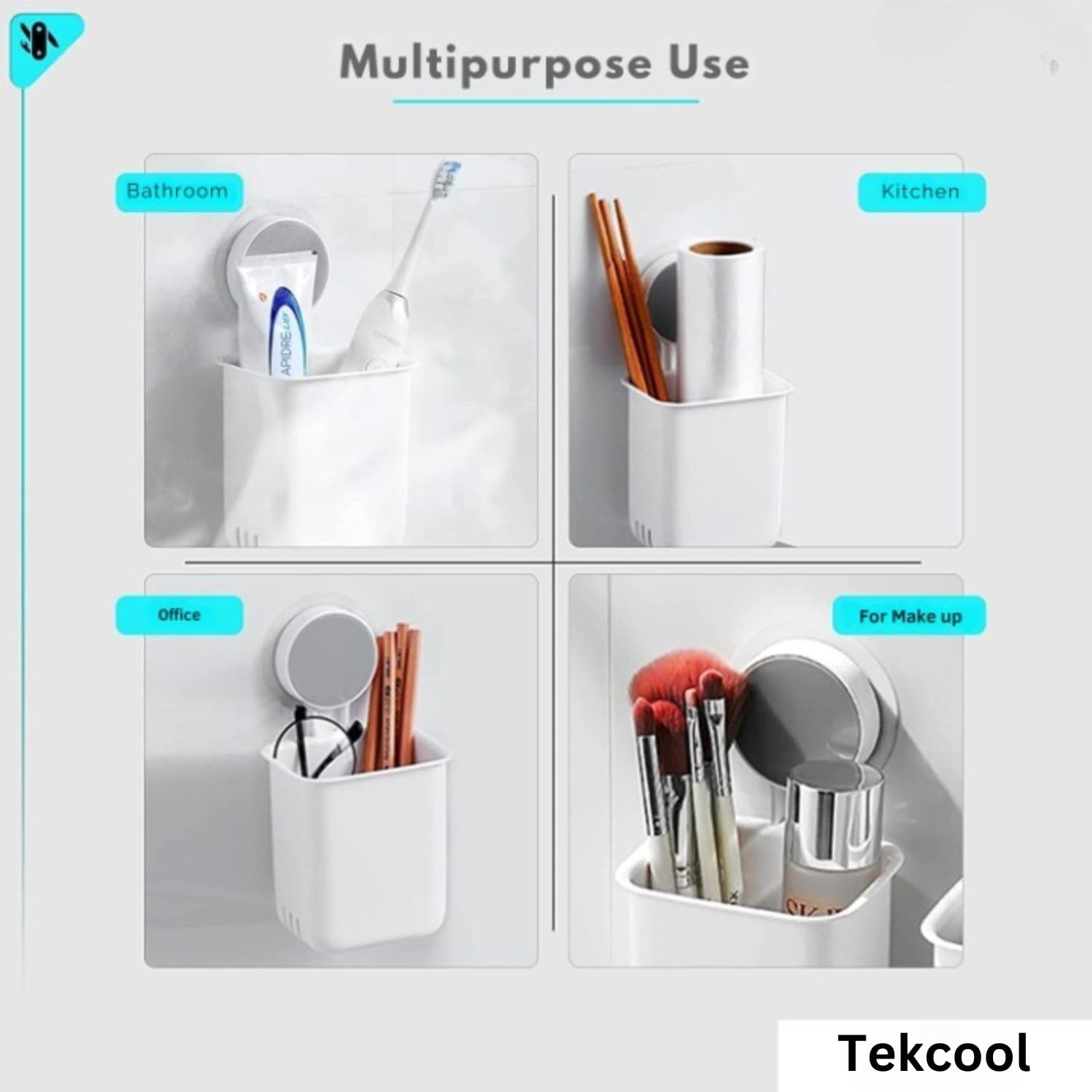 Wall Mounted Toothbrush Holder (2pcs)