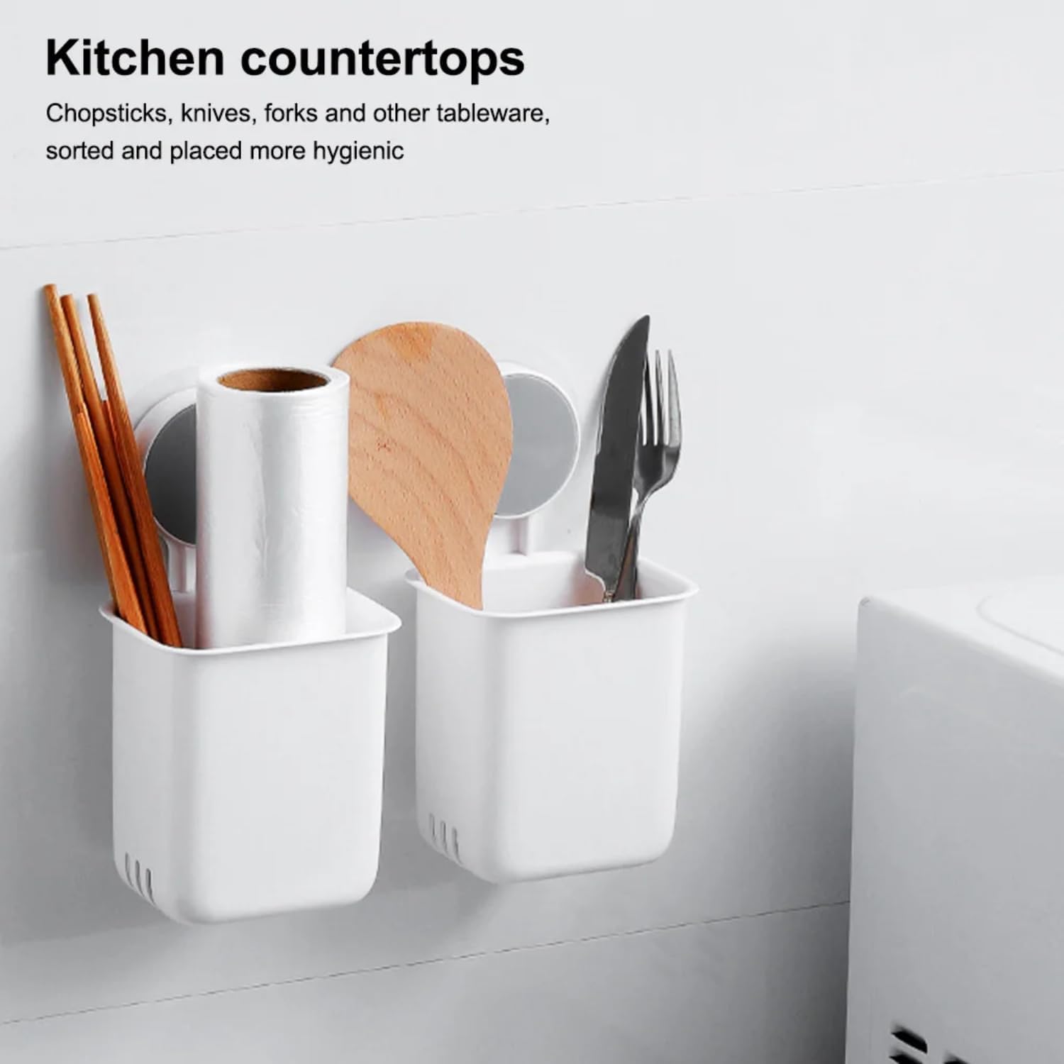 Wall Mounted Toothbrush Holder (2pcs)