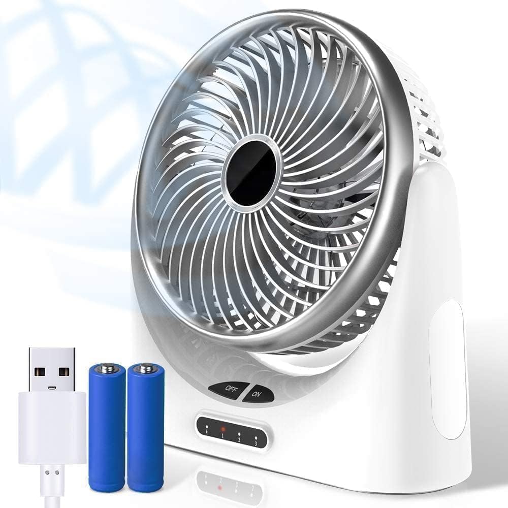 Portable Non-Swing Table Fan Rechargeable