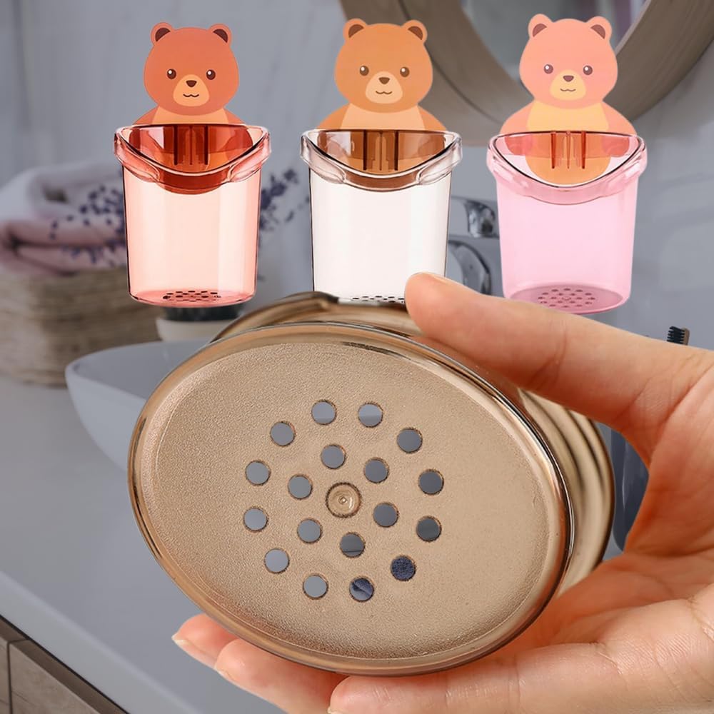 Teddy Toothbrush Holder (2pcs)