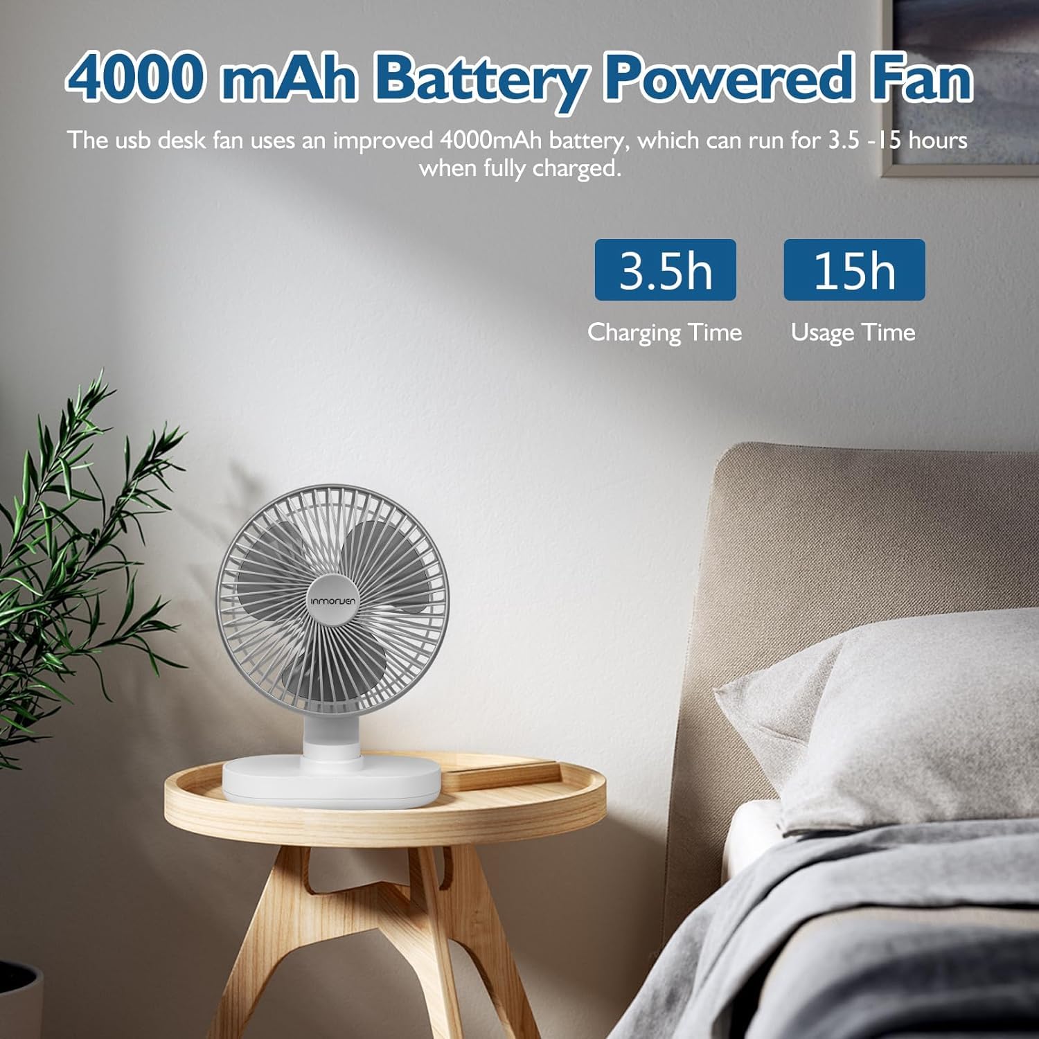 Portable Swing Table Fan Rechargeable