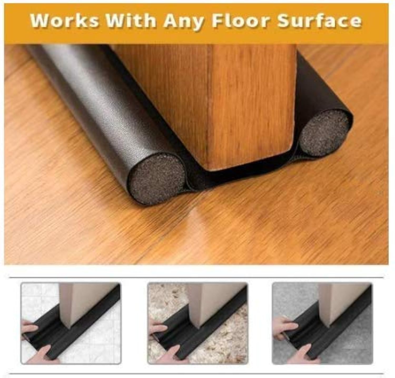 39Inch Door Bottom Gap Filler Strip (Brown)