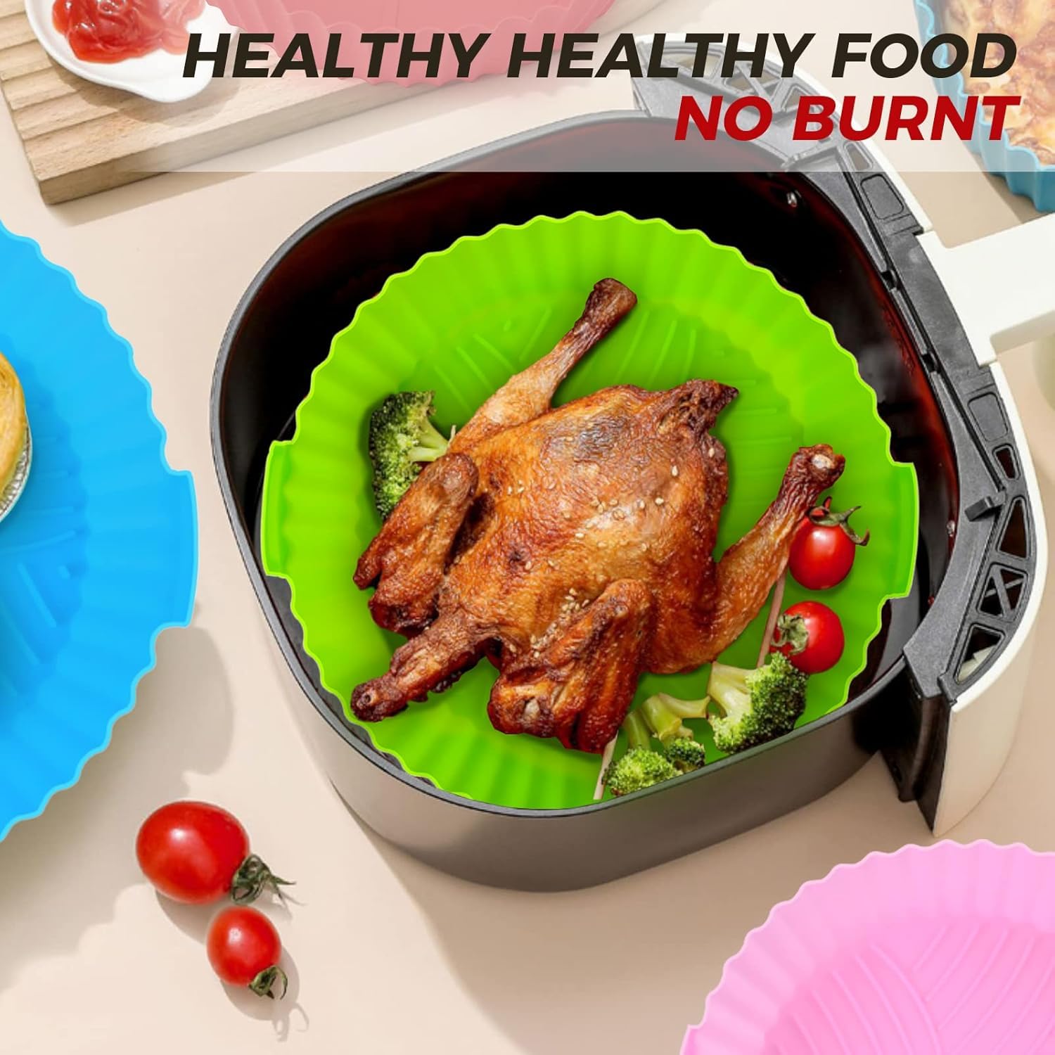 3 Pack Air Fryer Silicone Liners