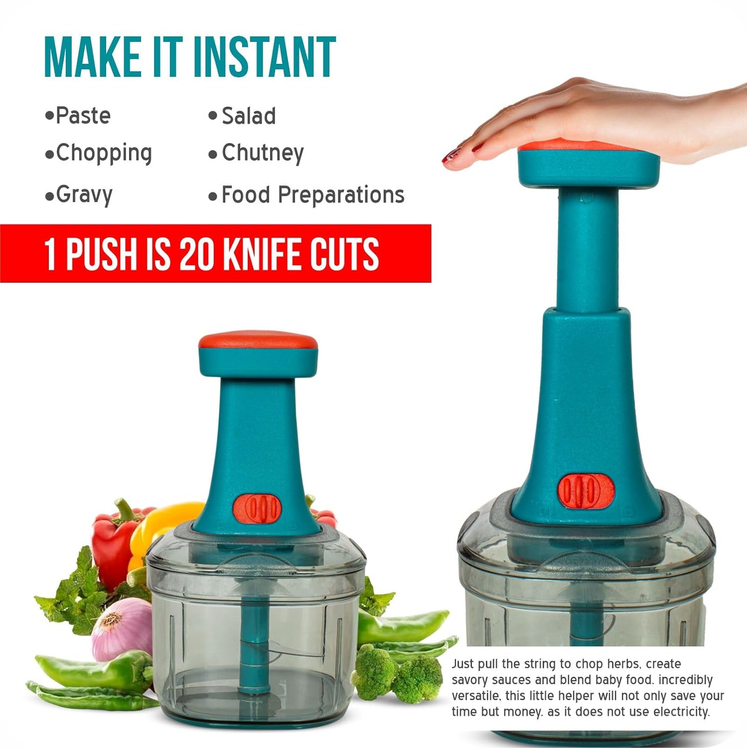 Manual Hand Press Push Chopper