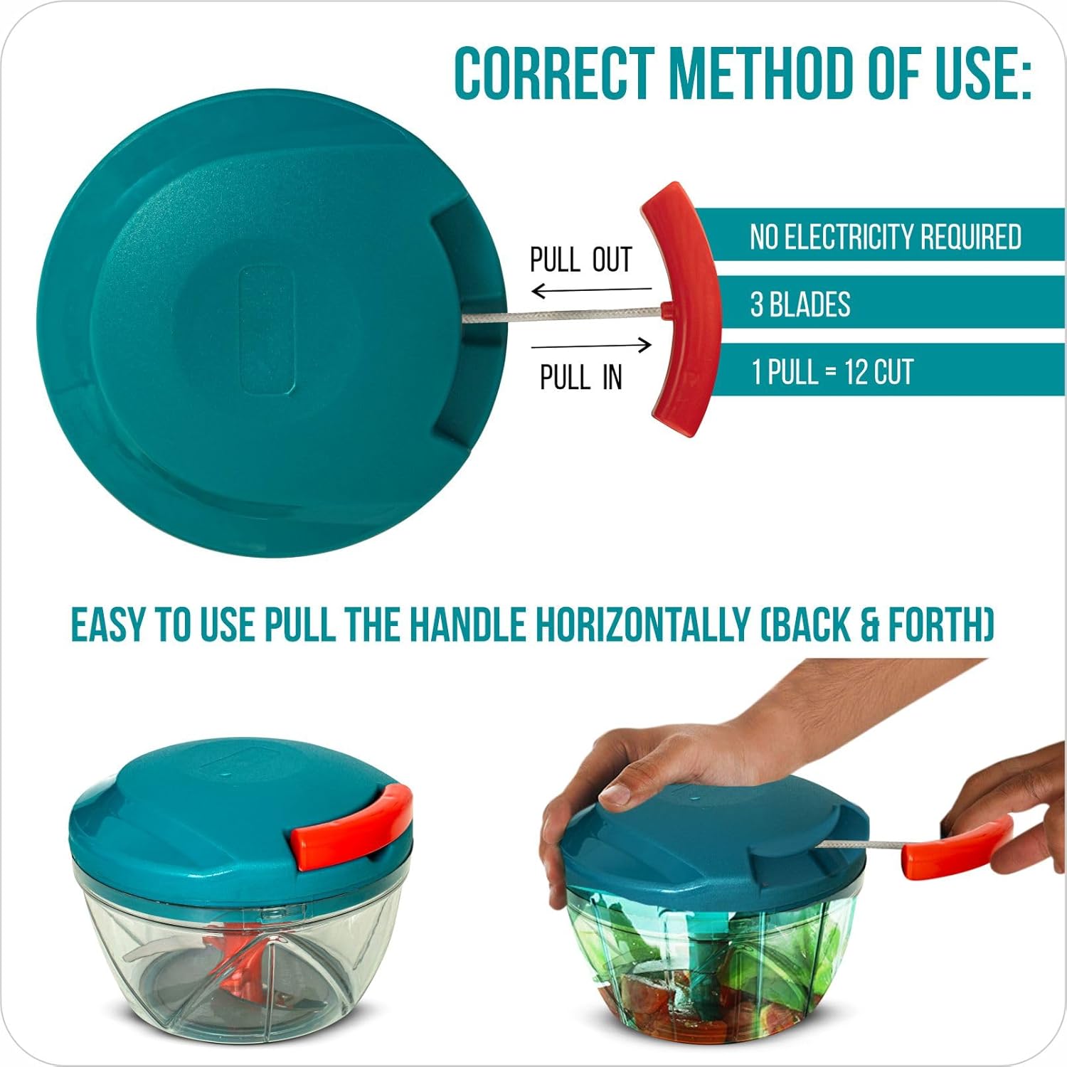 Multipurpose Plastic Pull Chopper