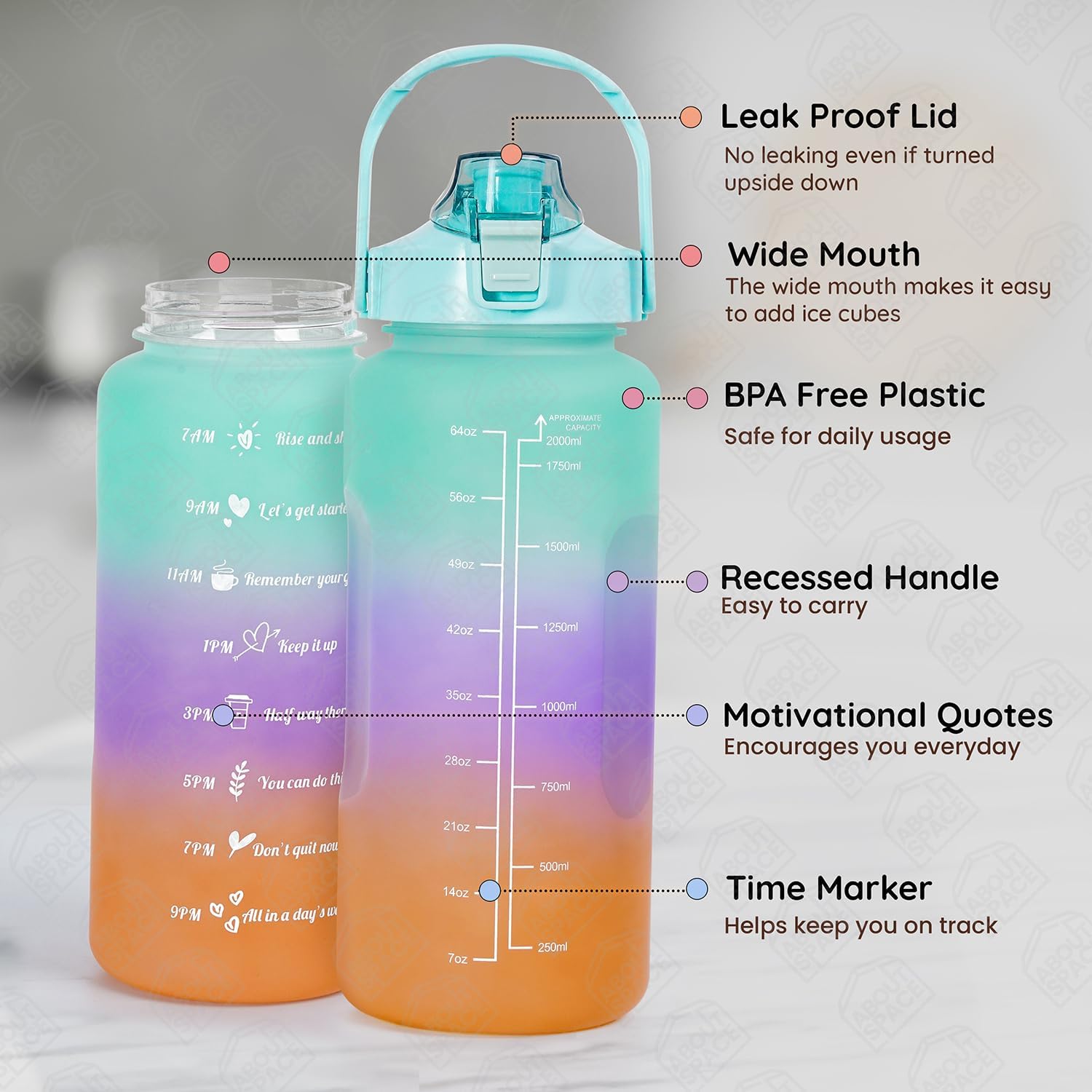 Water Bottle - 3Pcs