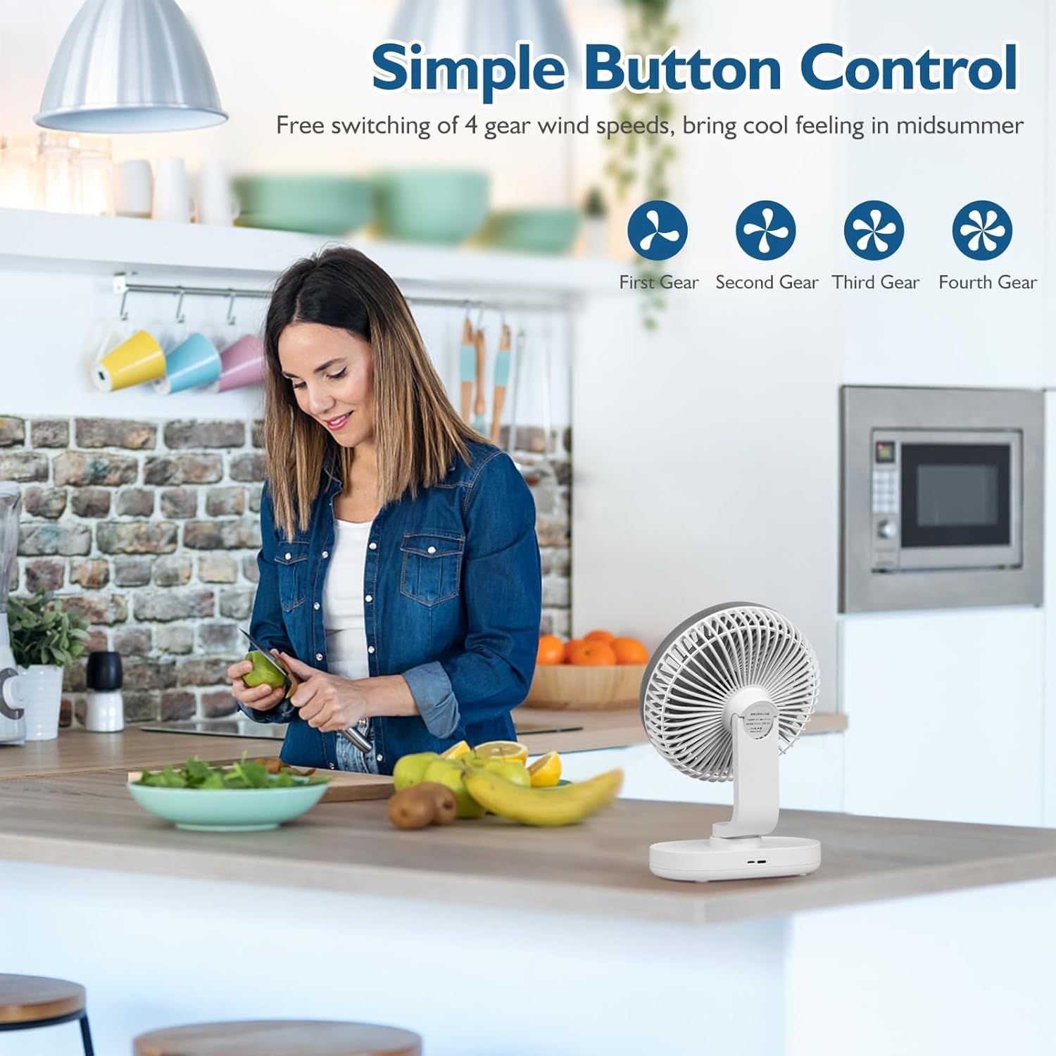 Portable Swing Table Fan Rechargeable