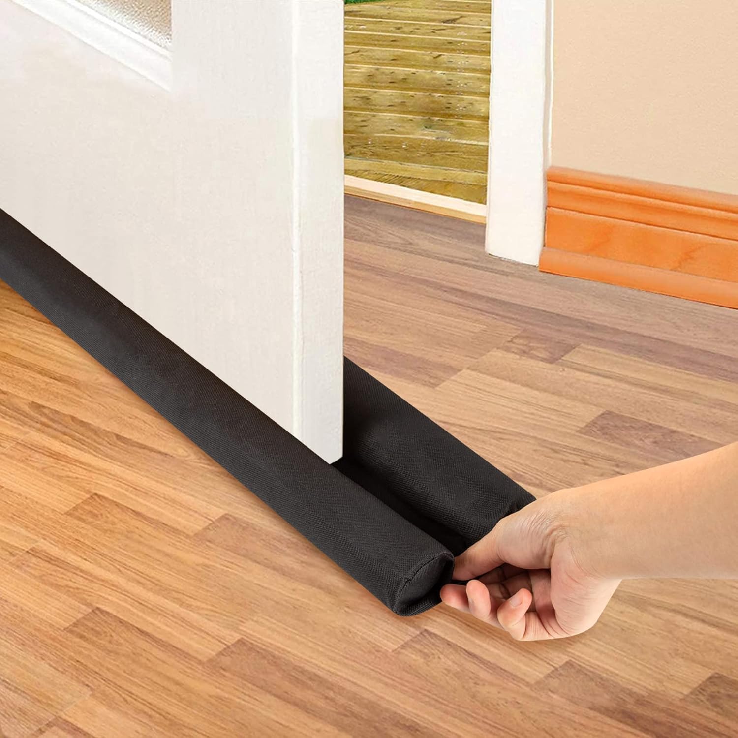 39Inch Door Bottom Gap Filler Strip (Black)