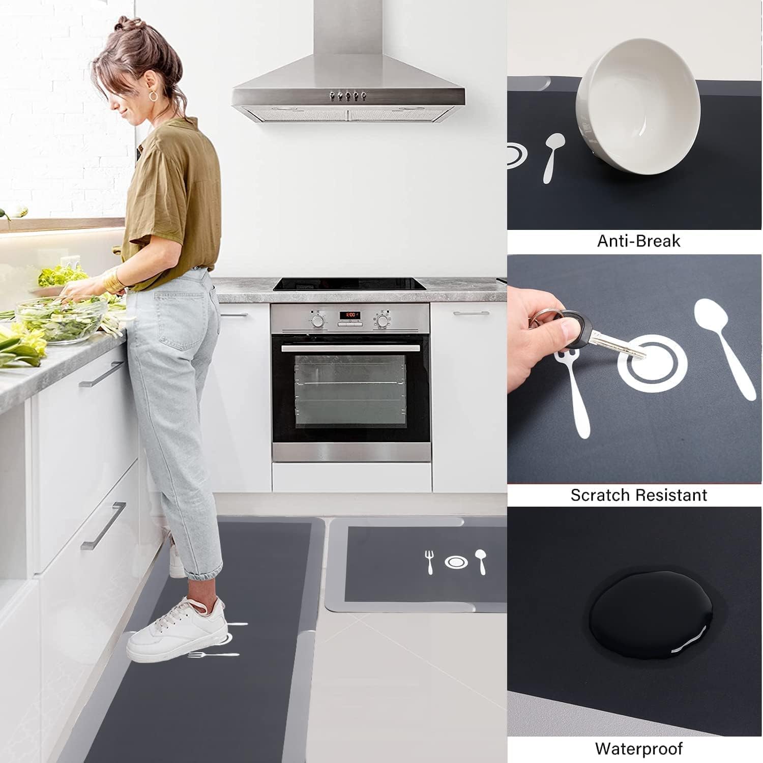 Waterproof Kitchen Floor Mats (2pc)