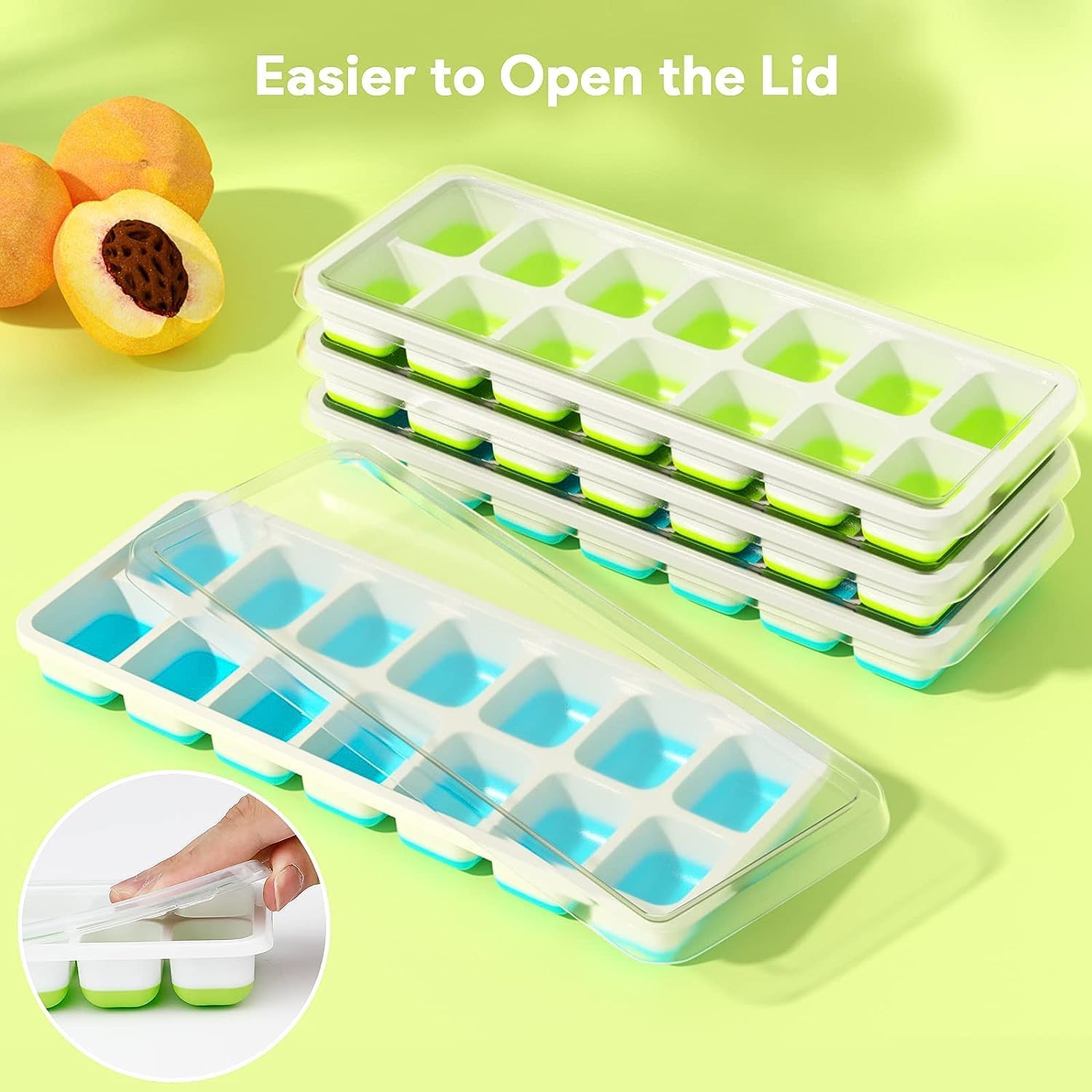 2 Pcs Pop Up Ice Cube Trays