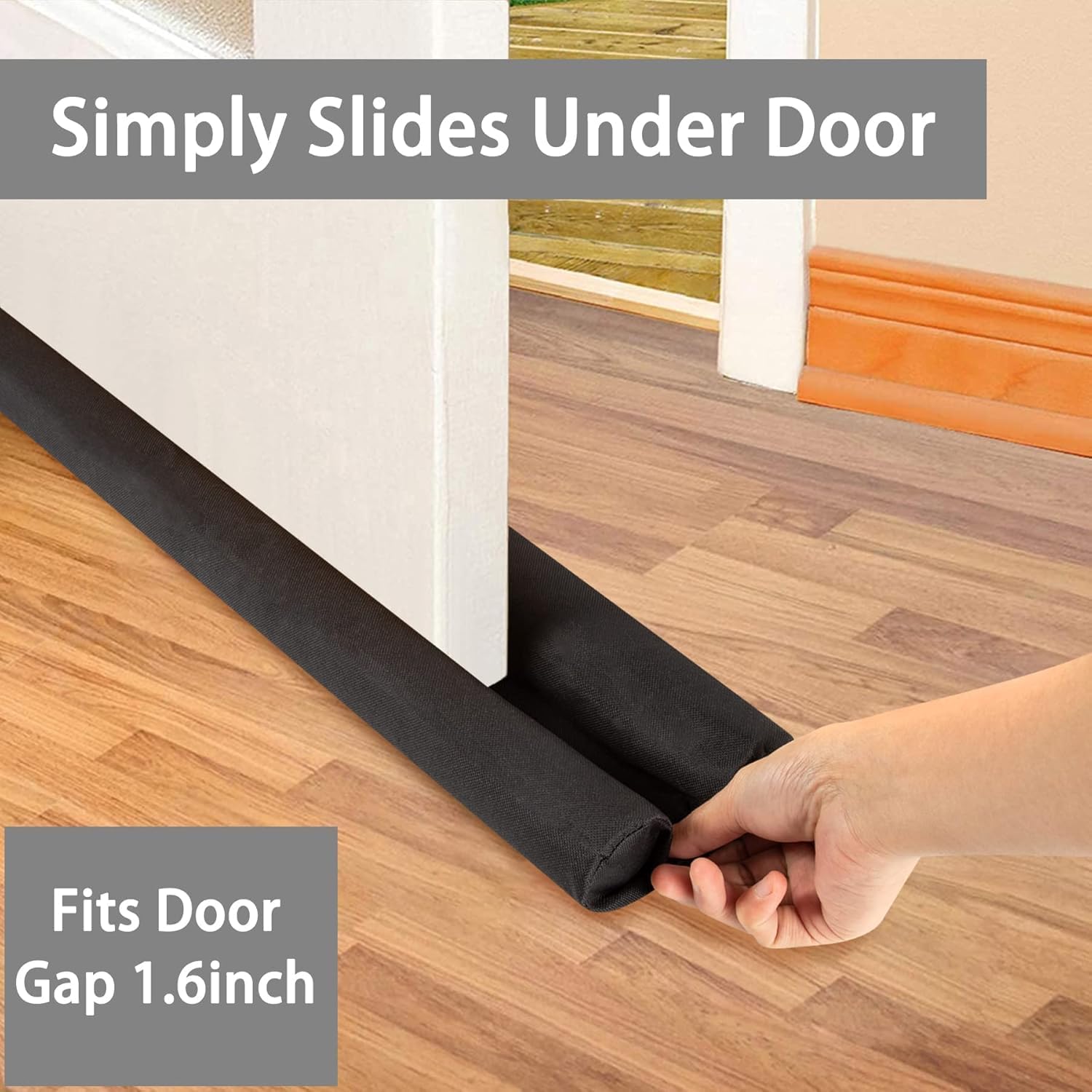 39Inch Door Bottom Gap Filler Strip (Black)