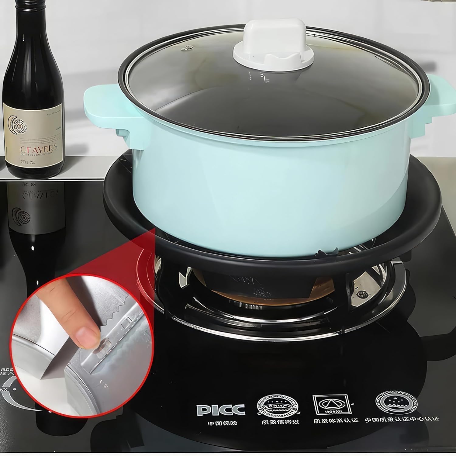 Gas Saver Burner Stand (Black)