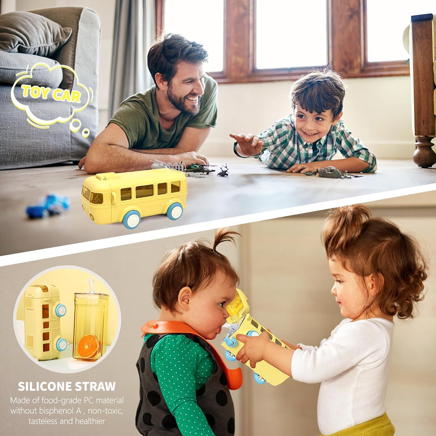 Bus Shape Water Bottle For Kids