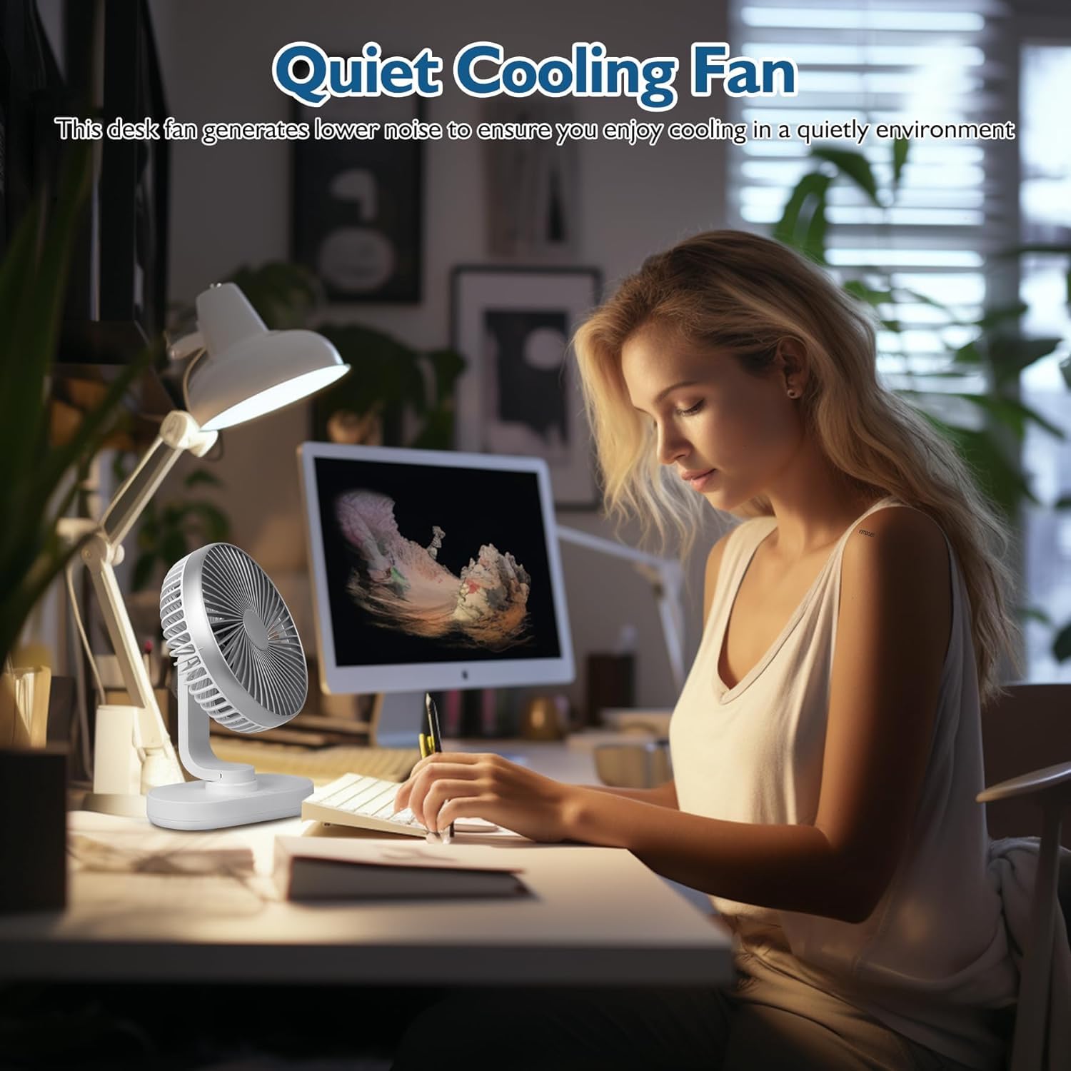 Portable Swing Table Fan Rechargeable