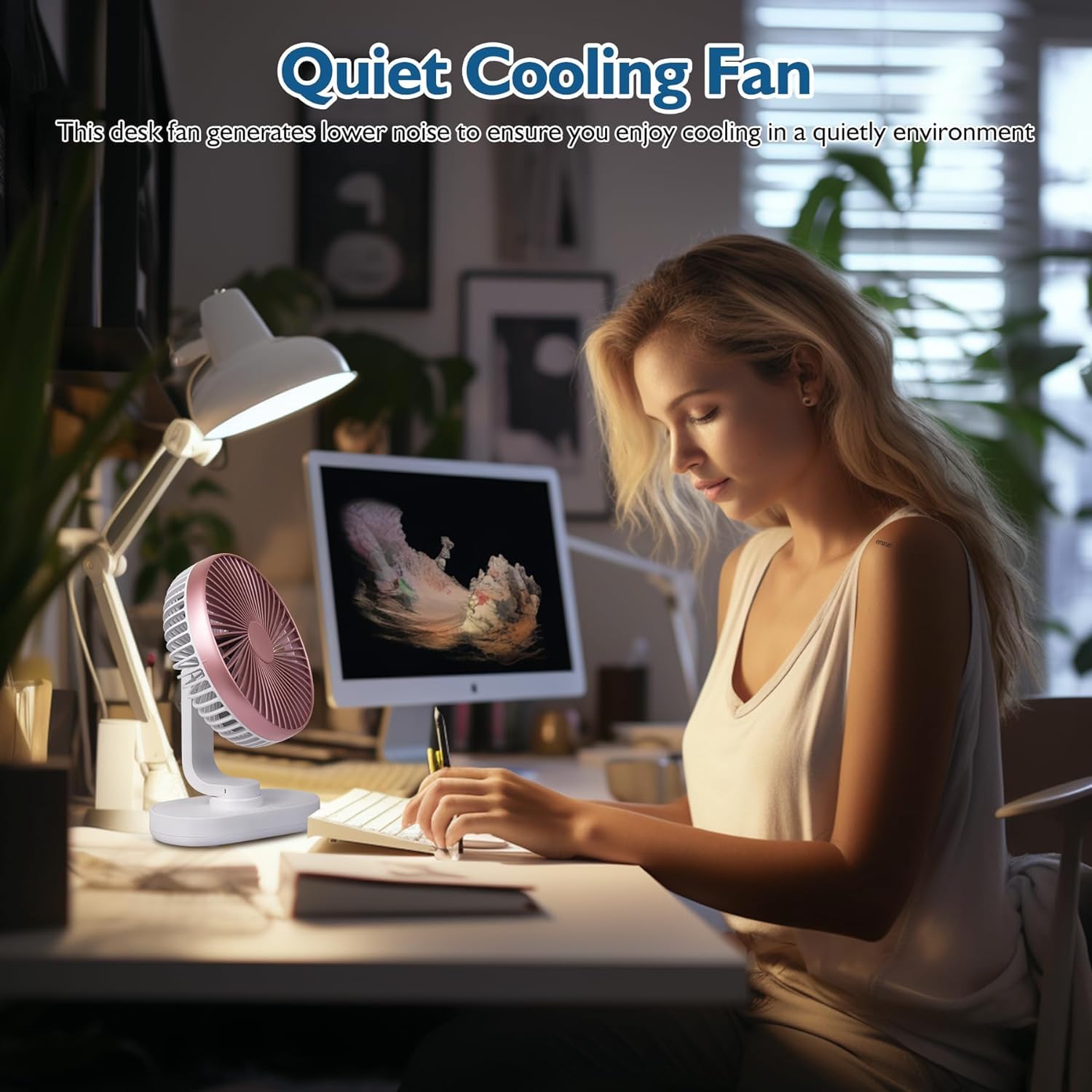 Portable Swing Table Fan Rechargeable
