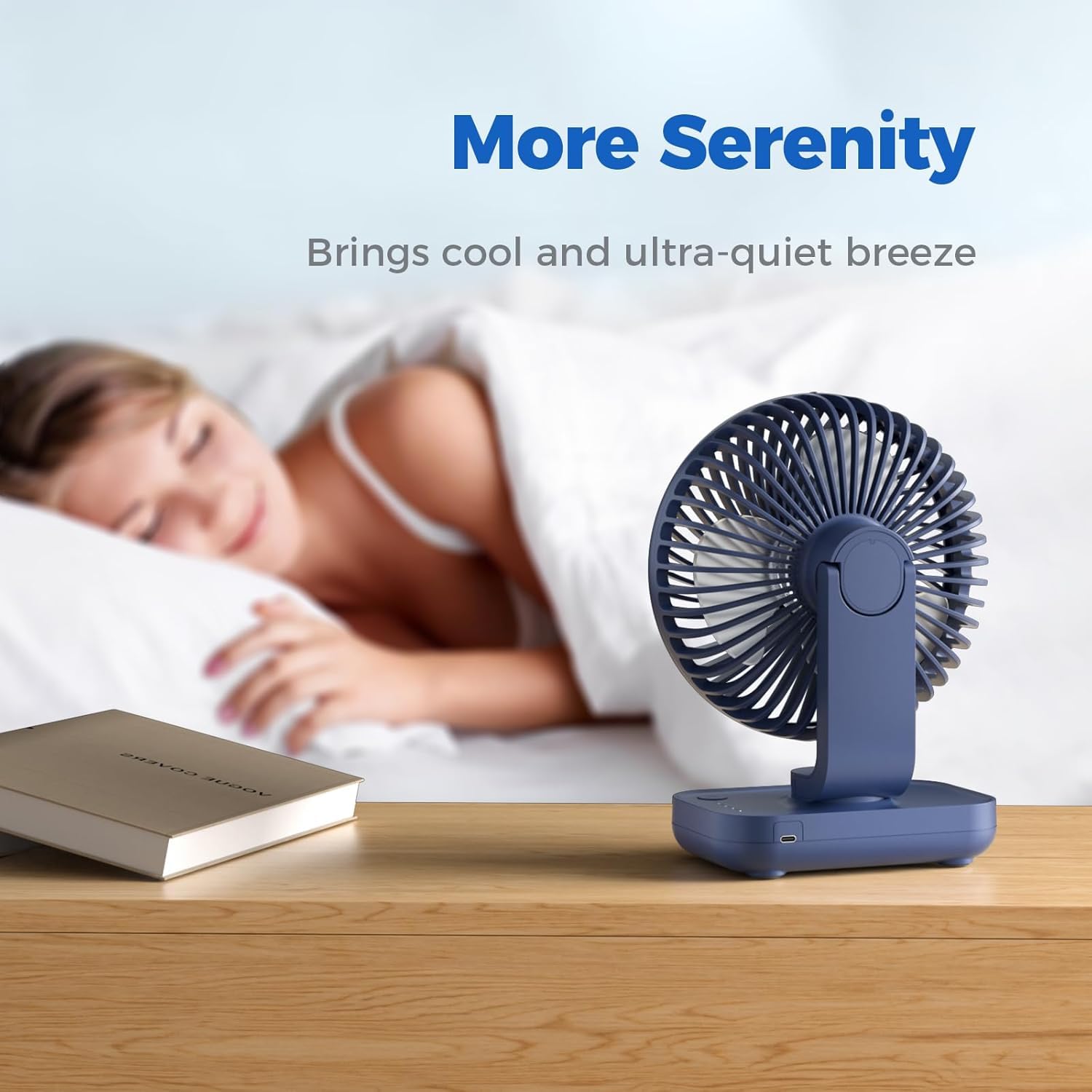 Portable Non-Swing Table Fan Rechargeable