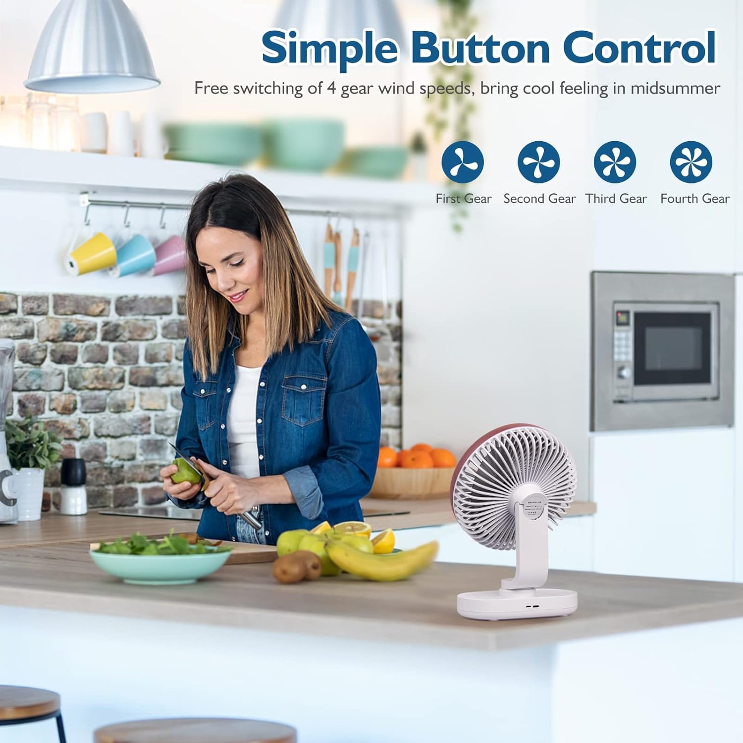 Portable Swing Table Fan Rechargeable