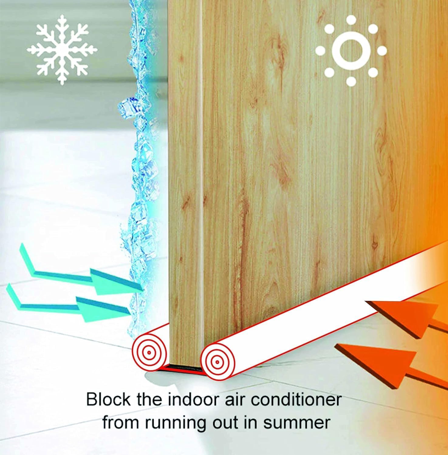 39Inch Door Bottom Gap Filler Strip (Black)