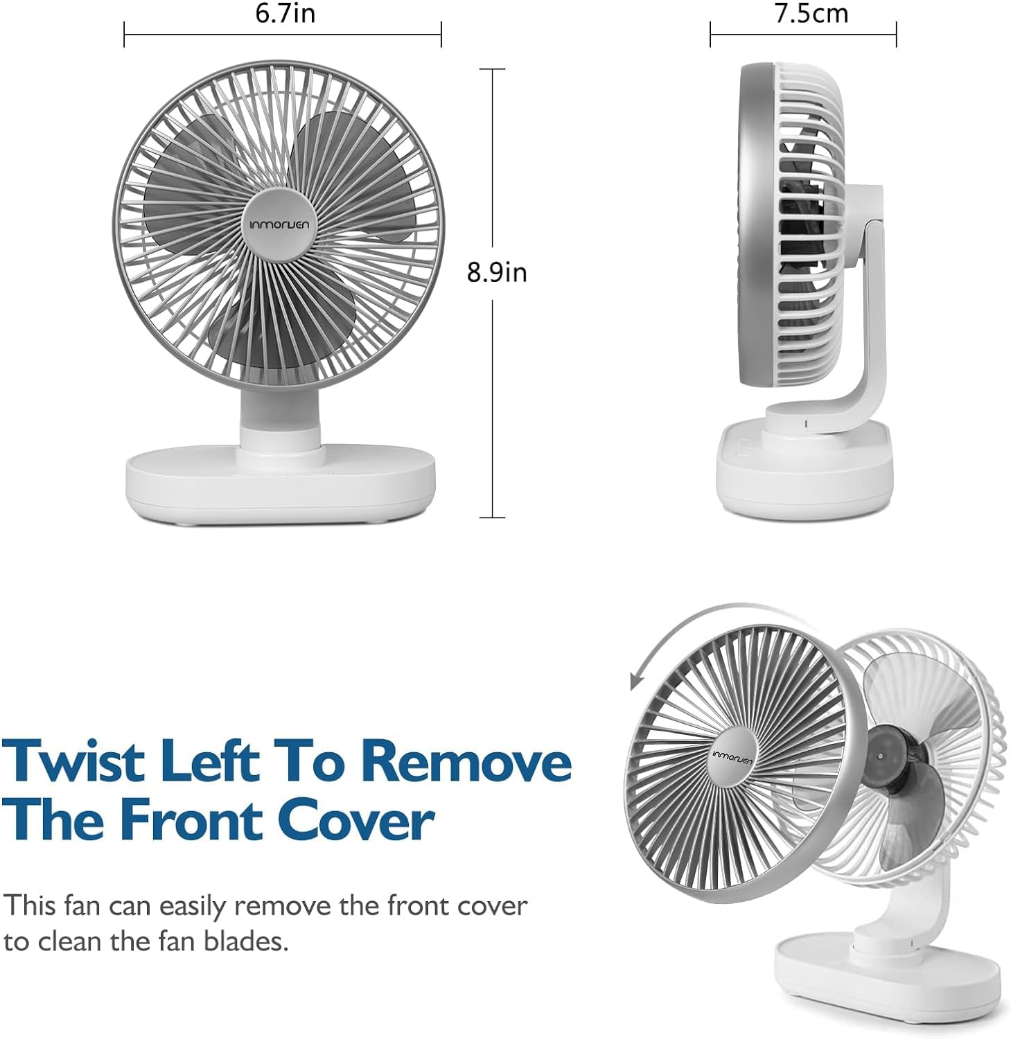 Portable Swing Table Fan Rechargeable
