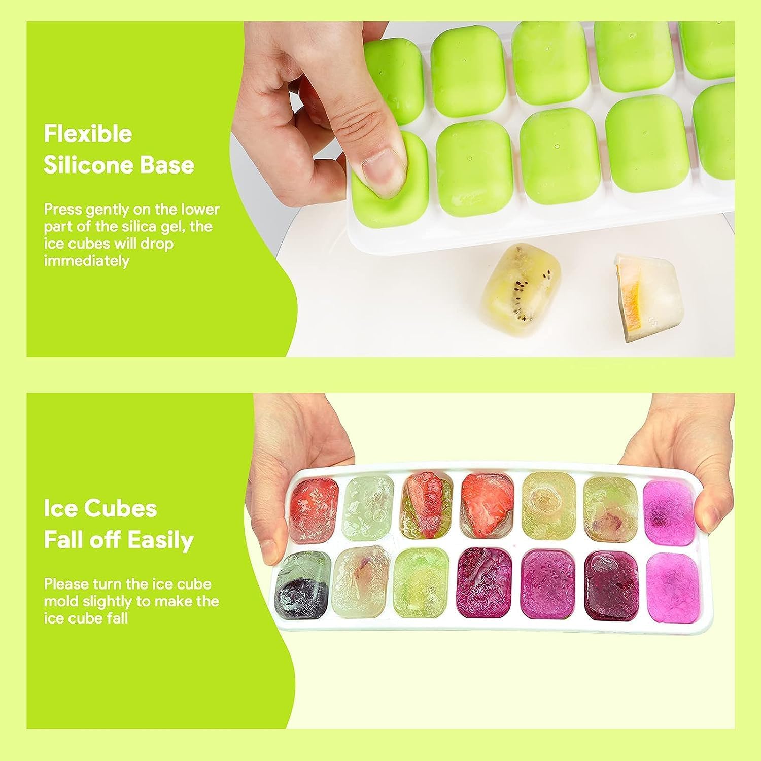 2 Pcs Pop Up Ice Cube Trays