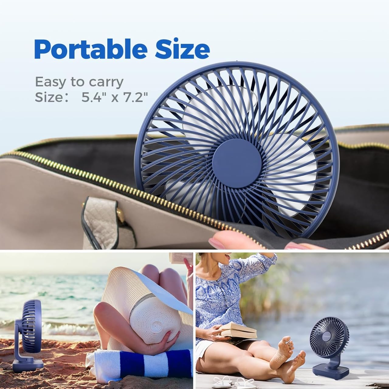 Portable Non-Swing Table Fan Rechargeable