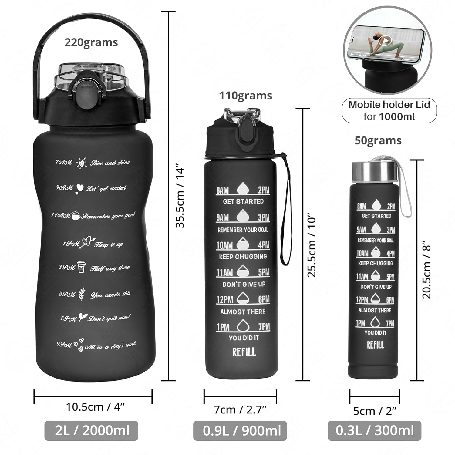 Water Bottle - 3Pcs