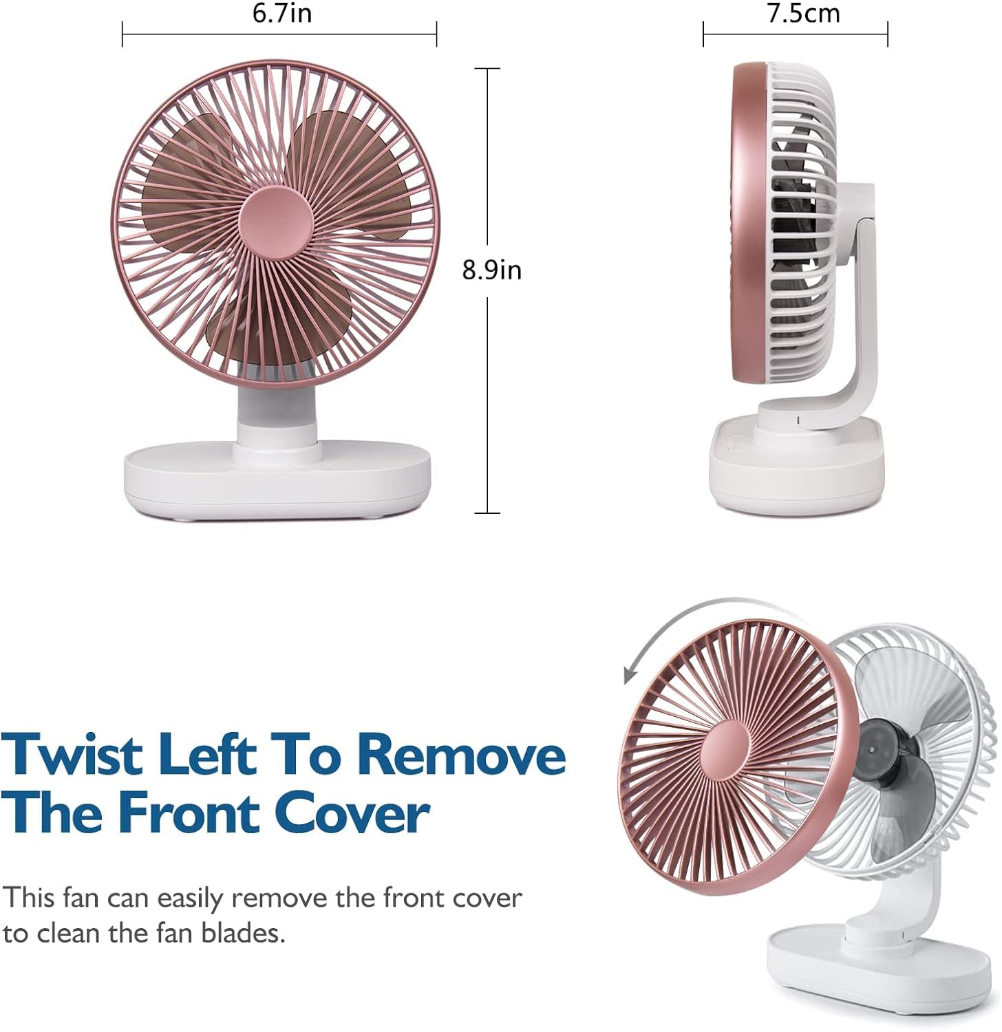 Portable Swing Table Fan Rechargeable