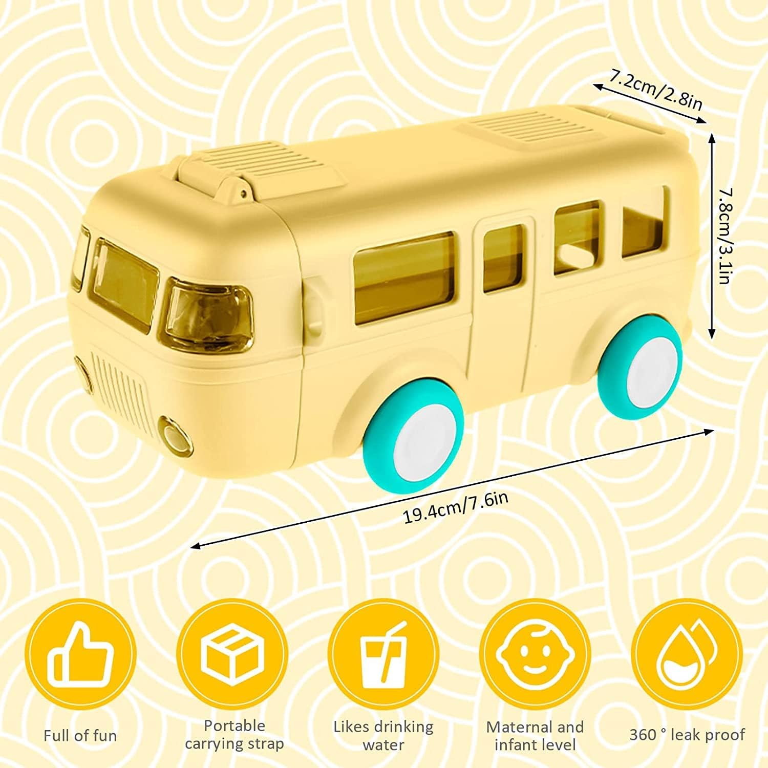 Bus Shape Water Bottle For Kids