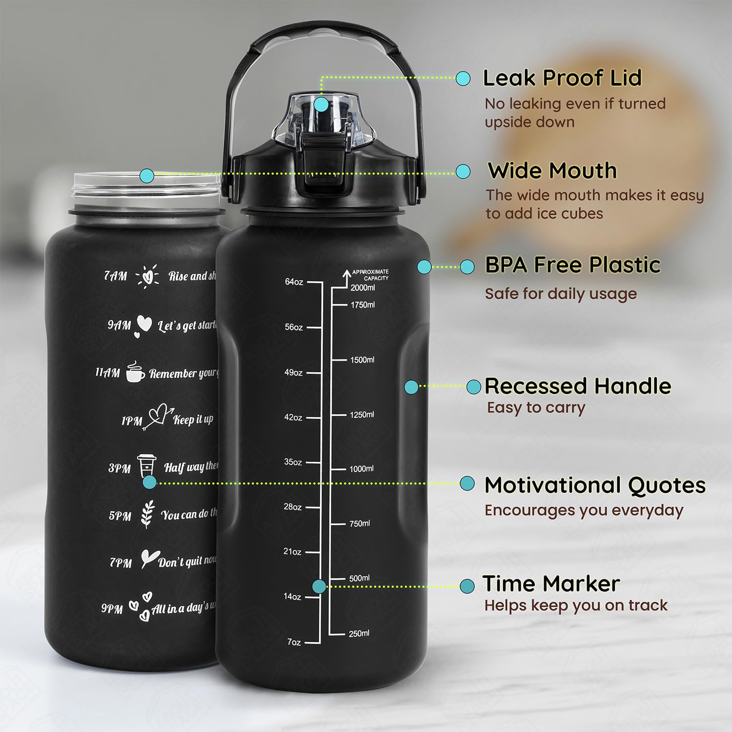 Water Bottle - 3Pcs