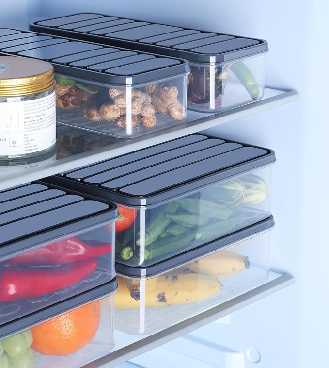 Plastic Fridge Storage Boxes (1200ml)