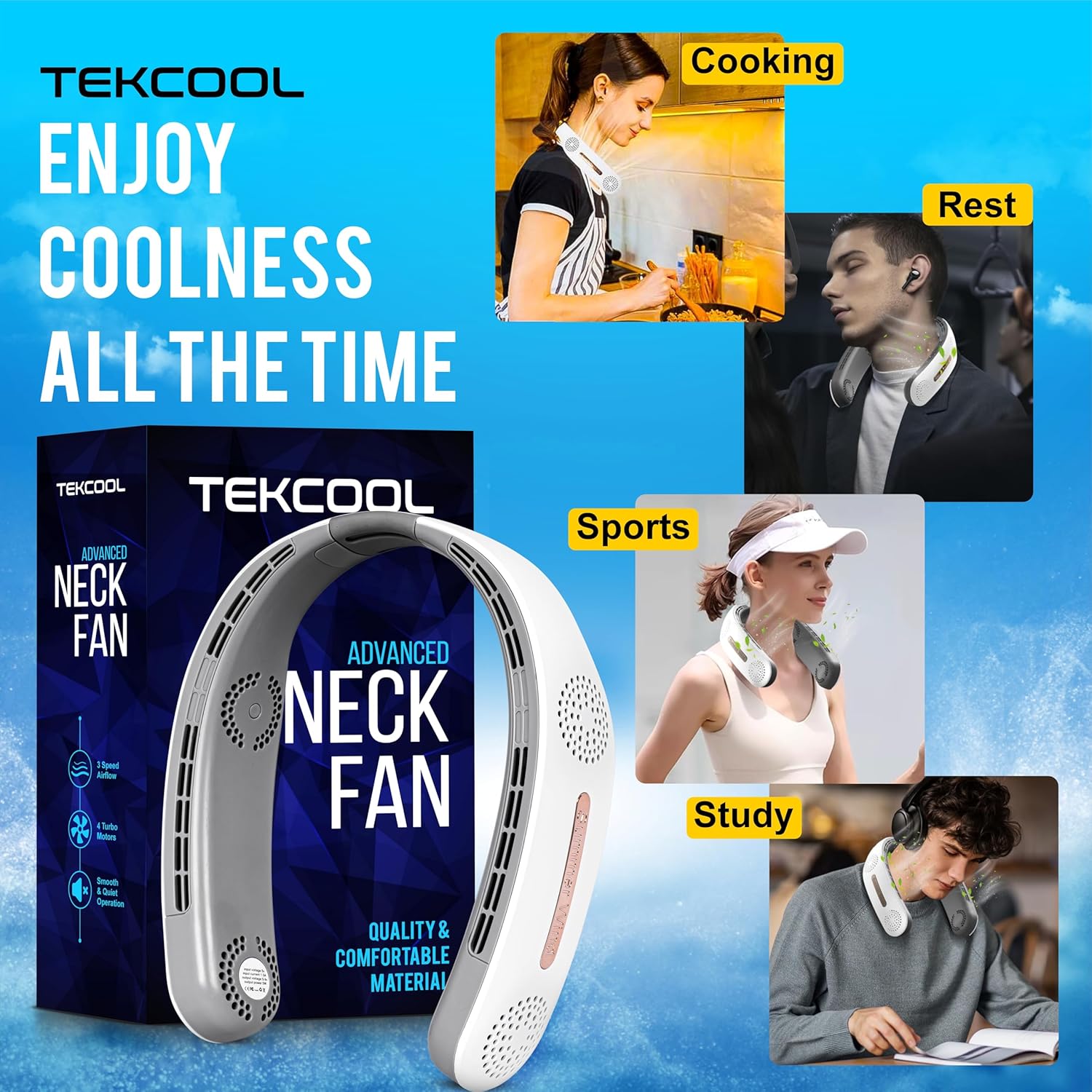 Portable Neck Fan Rechargeable