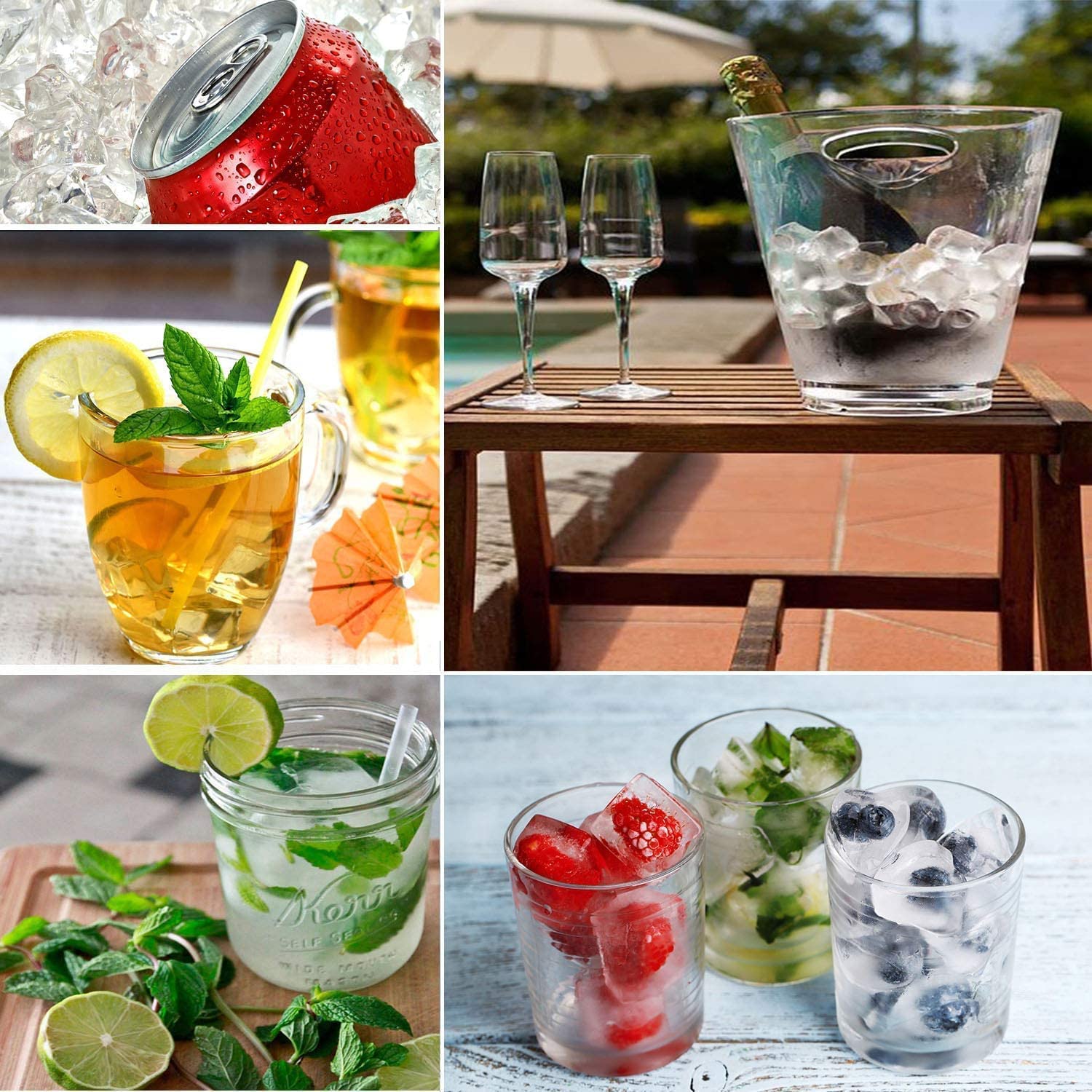 2 Pcs Pop Up Ice Cube Trays