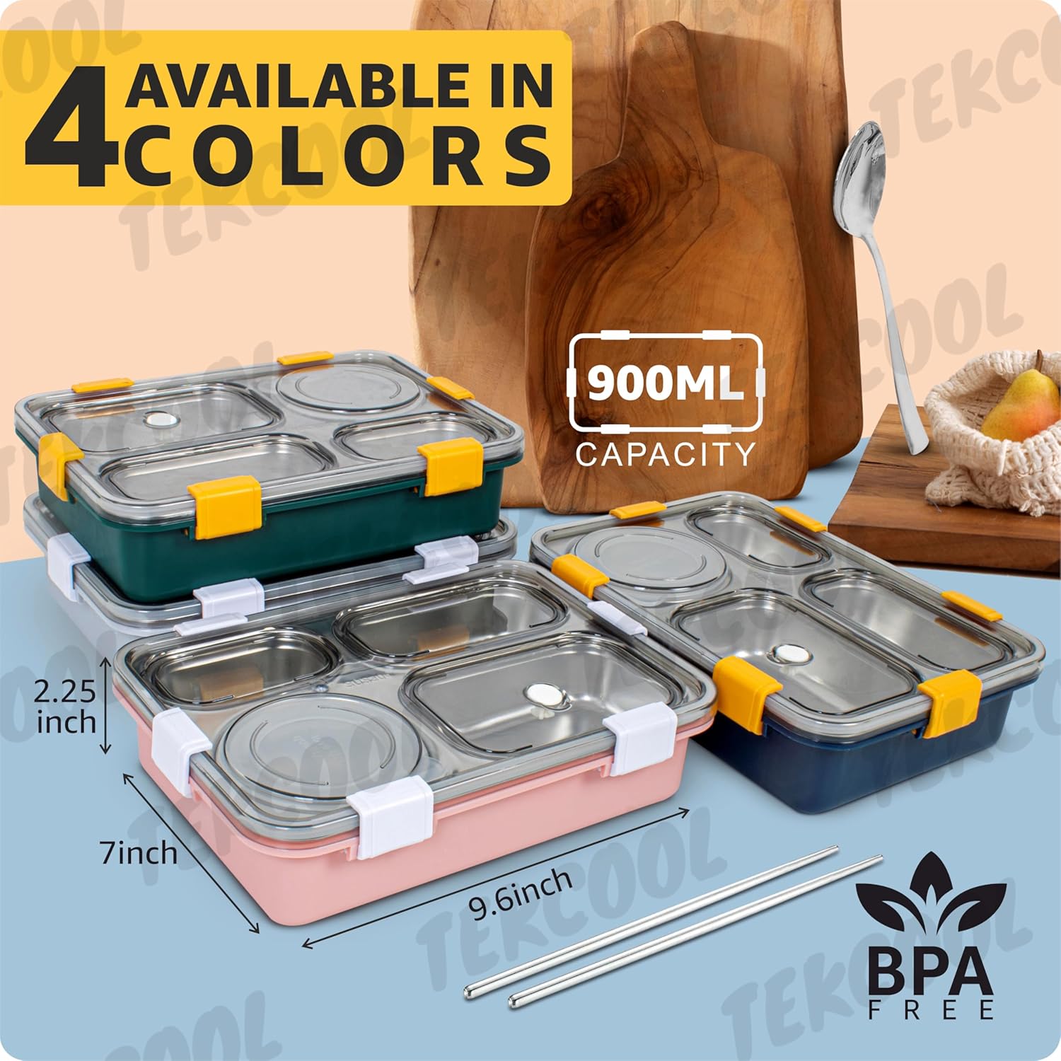 Stainless Steel Lunch Box with 4 Compartment