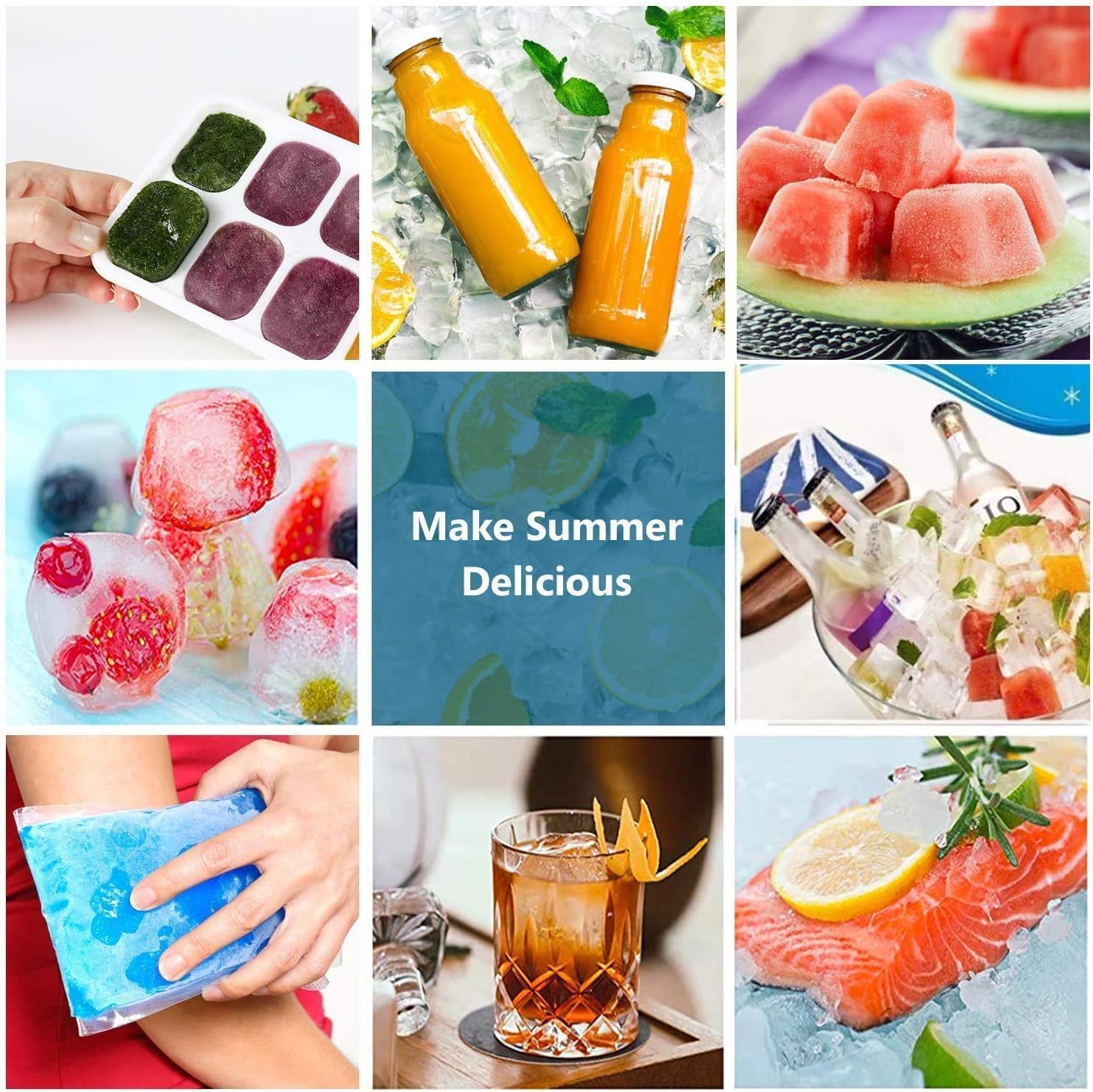 2 Pcs Pop Up Ice Cube Trays