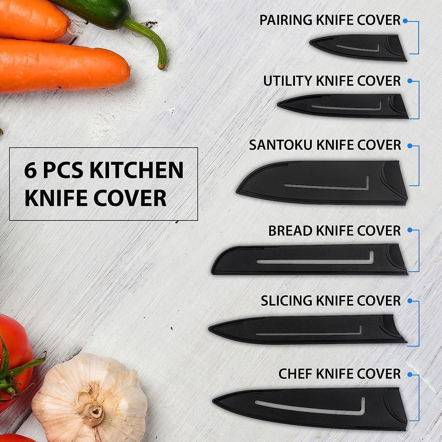Stainless Steel 6Pcs Knife Set