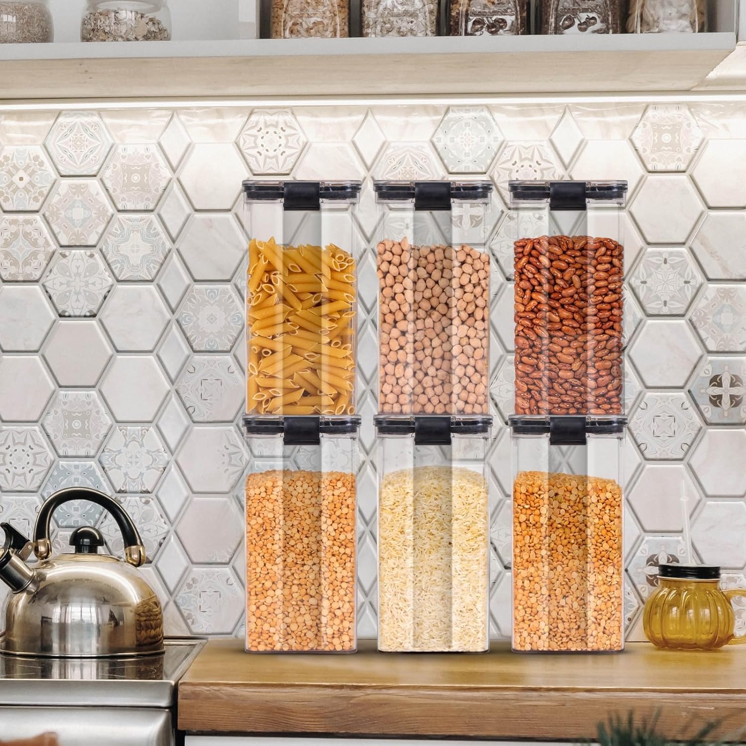Air Tight Kitchen Containers Set (1700ml)