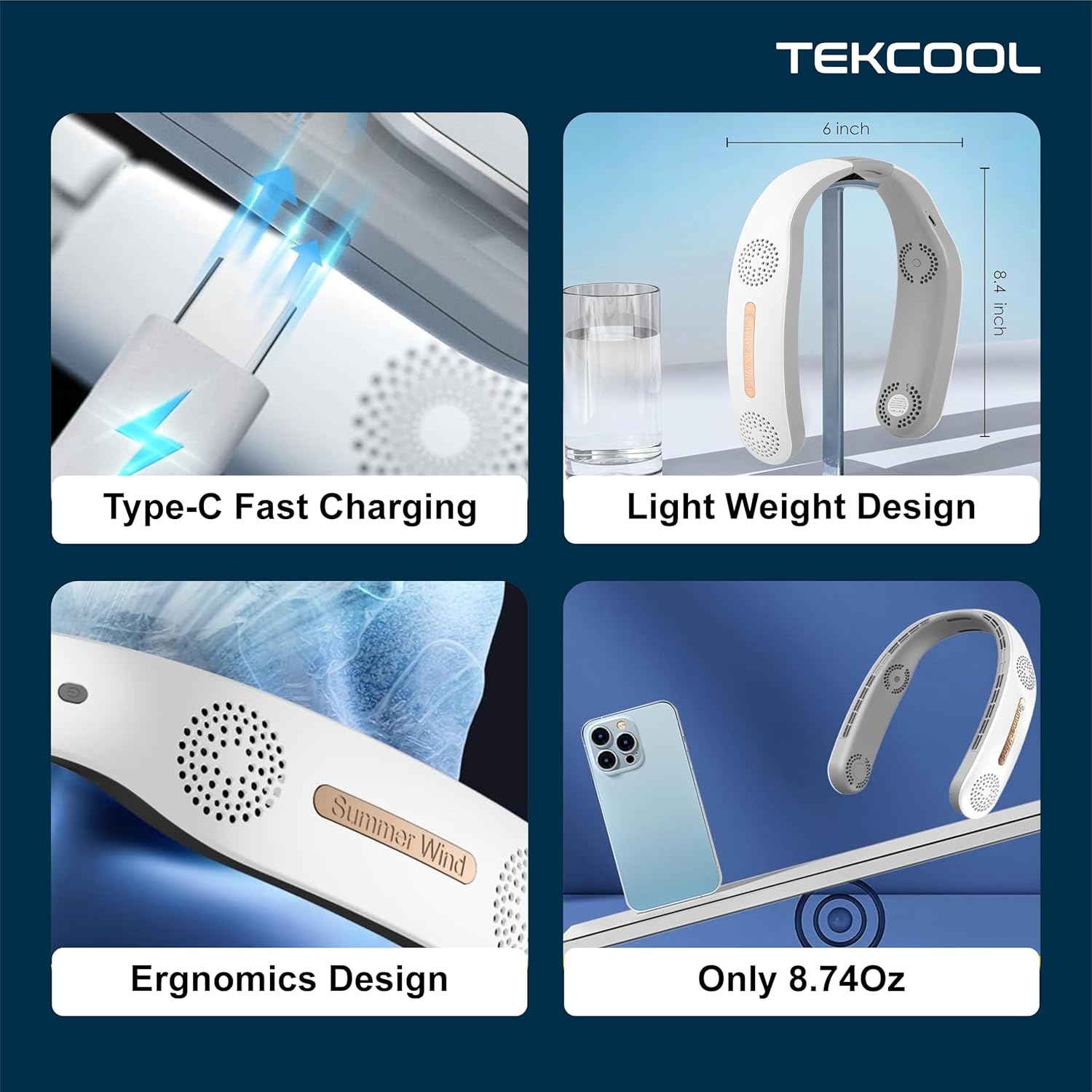 Portable Neck Fan Rechargeable
